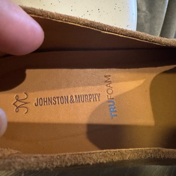 Johnston & Murphy Brown Suede Slip-On Loafers - Picture 6 of 7
